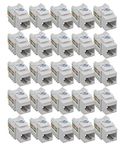 iMBAPrice (25-Pack) Cat6 RJ45 Punch-Down Keystone Jack in (White)