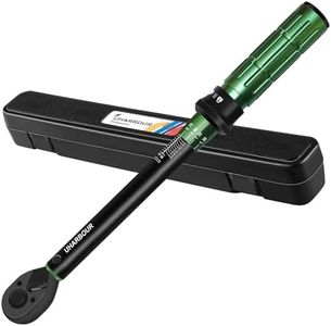 Uharbour Torque Wrench 3/8 Drive, 3/8 Torque Wrench 5-50 Ft-Lb, Dual-Direction Adjustable Ratchet with 72 Teeth, Torque Wrench for Car, Moto and Bicycle with Audible Click