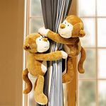 NC Fabric & Plush Cartoon Animal Curtain Tiebacks, 2 Pack, 30cm x 3.0cm, B