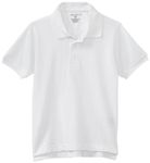 Eddie Bauer Boys' Short or Long Sleeve Polo Shirt (More Styles Available), Pique White, 7