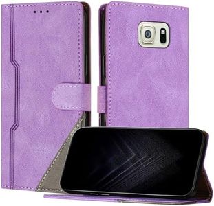 JayModCase Phone Case for Samsung Galaxy S6 Edge, PU Leather Card Slots Wallet with Magnetic | Flip Case | Stand Function | Shockproof Case for Galaxy S6 Edge (Purple)