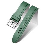 BINLUN Quick Release Silicone Watch Bands Replacement Rubber Watch Straps 18mm 19mm 20mm 21mm 22mm 24mm Smartwatches Bands for Men and Women Waterproof Sport Watchbands with 11 Colors, Green, 24MM,