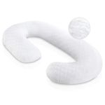 MALOUF Z Total Body C-Shape Pregnancy Pillow, Wrap Around Ultra Supportive Sleeping Pillow