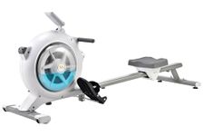 Let's Play® RSTROKER Imported Water Rower 32 Tension Level Bluetooth-Enabled Rowing Machine for Full Body Workout at Home, White