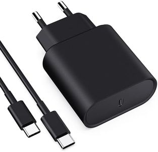25W USB C Caricabatterie Caricatore con 2M Cavo per Samsung Galaxy S24/ S23/ S23+ /S23 Ultra /S22/S21 /S20 /Note20 /A73 /A53 /S10, USBC Carica Alimentatore Tipo C Spina Presa Ricarica Adattatore