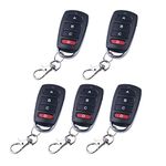 5PCS 433 MHZ Wireless Clone Switch, Universal Electric Gate Cloning Remote Control Replacement with Key Fob 100-150M Transmission Distance for Garage Doors, Gates