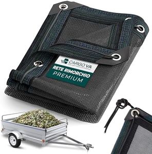 CargoVA® Fine Mesh Trailer Net 2 x 3 m Black Fine Mesh Cover Net with Rubber Cord for Optimal Load Securing