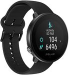 Polar Unite Water Resistant Health Tracker GPS Smartwatch with Fitness Monitoring Tools;, S-L, for Men or Women, Black-Black