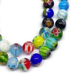 8mm Millefiori Lampwork Beads, 8mm 