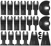 22PCS Oscillating Saw Multi Tool Quick Blades Fit Universal Replace Milwaukee m12 Makita XMT03Z Genesis GMT15A Rockwell RK5132K RK5151K Porter Cable PCC710B PCE606K Ferm Galsx PRO Tools