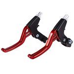 Bike Brake Handle Extension For Kids,ycle Brake Levers Hand Brakes for ycles 2Pcs Aluminium Alloy MTB Bike ycle Cycling Brake Level Handles (Red)