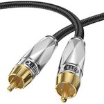 EMK Subwoofer Cable Coaxial Audio Cable Digital Coaxial Audio Cable for Home Theater, HDTV, Car Stereo, Speakers, Hi-Fi Systems (1m)