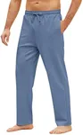 COOFANDY Men's Yoga Sweatpants Casual Lightweight Big and Tall Knit Loose Pants Blue