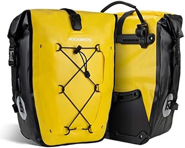 Sacoche Arrière de Vélo ROCKBROS, 25L Imperméable, Pannier de Voyage pour VTT et Route - Noir, Gris, Orange, Bleu, Jaune