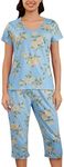 YIJIU Womens Pajama Sets Floral Pri
