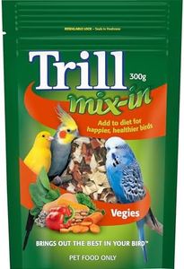 Trill Mix-in Vegie Blend, 300g – Blend with Bird Food for Extra Nutrition – with a Mix of 5 or More Nutritious Seeds, Nuts and Vegetables Including Sunflower Hearts, Pumpkin Seeds, Spinach and More