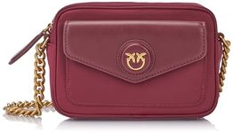 Pinko Women's Gate Camera Case Recycled Nylo ROOM, Ww5q_currant Intense-antique Gold, 20X9X12