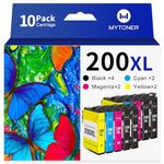 Mytoner Remanufactured Ink Cartridge Replacement for Epson 200XL 200 XL T200XL Ink for XP-200 XP-300 XP-310 XP-400 XP-410 WF-2520 WF-2530 WF-2540 (4 Black, 2 Cyan, 2 Magenta, 2 Yellow, 10 Pack)