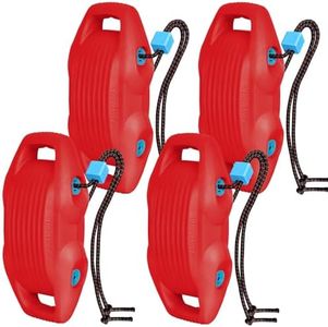 AWEMUFA EVA Boat Fenders 4 Pack, Large Boat Bumpers for Docking Red Boat Buoys Bumpers, Boat Bumpers for Docking Ideal for Pontoon Boat, Fishing Boat, PWC and Jet Ski