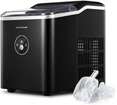 Ice Maker 14kg in 24Hrs, Ice Machine Countertop 9 Cubes Ready in 6 Min, One-Touch Operation Ice Maker Machine Easy to Clean, Ice Scoop & Basket, Ice Cube Maker for Home Kitchen Office Party, NORTHCLAN