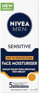 NIVEA MEN Sensitive Protective Moisturising Face Cream 75ml | Sensitive Skin Moisturiser | SPF 15