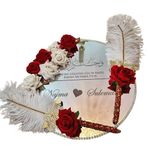 SOB FASHION QUBOOL HAI COMBO OF 2 PEN AND 1 NIKAH MIRROR, PEN FOR BRIDE AND GROOM NIKAH SIGNATURE WEDDING SIGN PEN SHADI MUBARAK PEN CUSTOMISED NIKAH PEN
