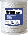 MERIANE 3/8“ Nylon Rope 100 Ft – Multipurpose Heavy Duty Rope – Abrasion & UV Resistant – Ideal Use for Camping, Clothesline, Marine Rope Flag Line - Shock Absorption Rope for Indoor Outdoor