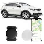 GPS Tracker for Vehicles, Tracker Device for Vehicles No Subscription, No Monthly Fee, Car Tracker Device Hidden Work with Find My (iOS Only), Magnetic Real-Time Vehicle Tracker for Kids Dogs, Black