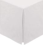 Comfy Nights Plain Pollycotton Percale Pleated Platform Base Valance (King, White)