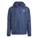 adidas Men's Essentials 3S Insulated Hooded Jacket,Legendink