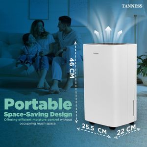 Tanness 12L Dehumidifier – Compact Home Moisture Absorber