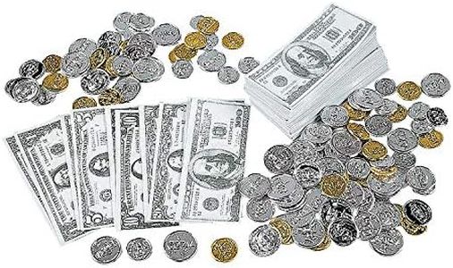 Fun Express Play Money Kit for Kids - 1440 Toy Bills and 144 Toy Coins per Set- Play Store Bills and Coins and Educational Teaching Aids