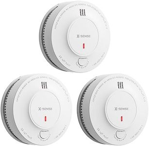 X-Sense Smoke Alarm, 10-Year Battery Fire Alarm Smoke Detector with LED Indicator & Silence Button, SD2J0AX, 3-Pack