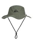 Quiksilver Men's Bushmaster Sun Protection Floppy Visor Bucket Hat, Thyme, Large-X-Large