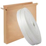 Woven Cord Strapping Roll 3/4" x 330', 2400 lbs Break Strength, White Poly Cord Strapping, Lightweight, Safe and Economical Strapping