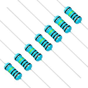 Chanzon 50pcs 1W 1M Ω ohm Metal Film Fixed Resistor 0.01 ±1% Tolerance 1MR MF Through Hole Resistors Current Limiting Rohs Certificated