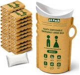 HeyFir Disposable Urine Bags Portable Leakproof Double Zipper Waterproof for Travel Camping Hiking Outdoor Emergency Car Trip Traffic Jam Pregnancy Patients (24 Pack)