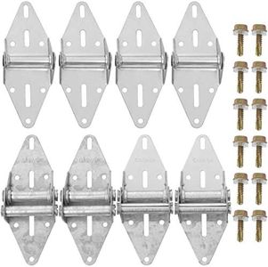 AConnet 8Pcs Garage Door Hinges #1#2#3 18 Gauge Garage Door Hinge with Galvanized Finish Corrosion Resistant Residential/Light Commercial Garage Door Replacement Hinges