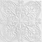 A La Maison Ceilings R139 Spanish Silver Foam Glue-up Ceiling Tile (256 sq. ft./Case), Pack of 96, Plain White