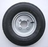 leisure MART 400/4.00 x 8 inch trailer wheel and tyre with 4 ply tyre and 4 inch PCD (NOT SUITABLE FOR ERDE TRAILERS) Pt no. LMX263 PLEASE DO NOT BUY UNTIL YOU HAVE CHECKED YOUR PCD