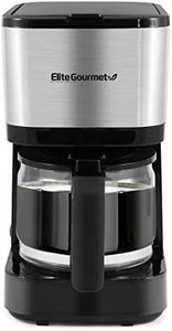 Elite Gourmet EHC9420 Automatic 5-Cup Brew & Drip Coffee Maker with Pause N Serve Reusable Filter, On/Off Switch, Water Level Indicator