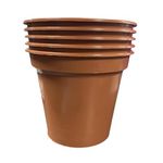 ACCURATE Garden Pot (Set of 5) Ideal for cultivation of cuttings or pricking out-Terracotta COLOUR- Size (5 inch/12.7 cm) (1)