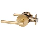 Designers Impressions Kain Design Satin Brass Passage Euro Door Lever Hardware (Hall and Closet)