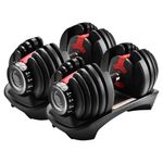 MAXPRO MAXBELL 2.5 Kg- 24 Kgs Adjustable Dumbbell Set of 2,15-in-One Weights Training with Anti- Slip Handle,Designed in USA,Easy weight adjustment safety locking mechanism strength training for home gym, body workout,fitness workout at Home for Men & Women(MP-DS024P)