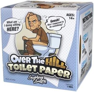 Over the Hill Toilet Paper - Funny Gag Gifts for Men & Old People - Birthday Party Supplies for 40th, 50th, 60th, 70th - Novelty Toilet Roll Joke Gifts for Him, Dad, Brother, Adults - Laughing Smith