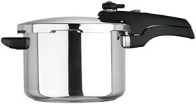 Prestige Smart Plus Stainless Steel Pressure Cooker, 6L, Silver