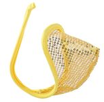 Lace C Trousers String Thong Men Ultra-thin Bikini Thong Man Sexy U Convex Underwear Gay Pouch Underwear Tanga Slip G-strings, Sequin Yellow, One Size