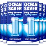OceanSaver Daily Shower Cleaner | Eco-Friendly Shower Cleaning Spray | Removes Soap Scum, Prevents Limescale | Sparkling Shine | Vegan, Plastic-Free & Cruelty-Free (6 x 10ml Refills)