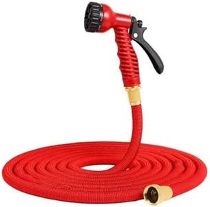 ZOOMELLA Lightweight and Portable Expandable Garden Hose 7 Spray Patterns Flexible Water Hose with Nozzle for Patio, 100FT
