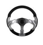 Ship steering wheel Aluminum Alloy 3 Spoke Speed Boat Steering Wheel 330mm Sailboat Center Console Helm Non-Slip Replacement Part Accessories Comfortable